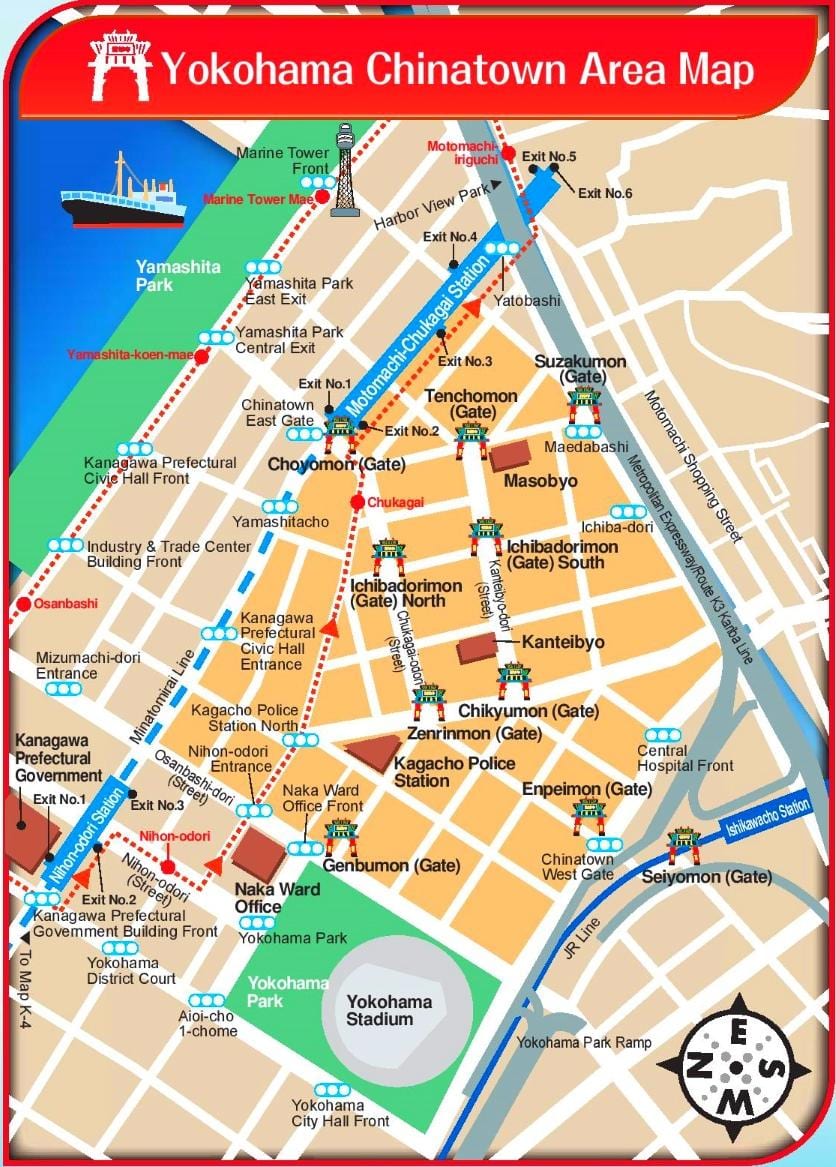 harta e Yokohama dhe Tokio